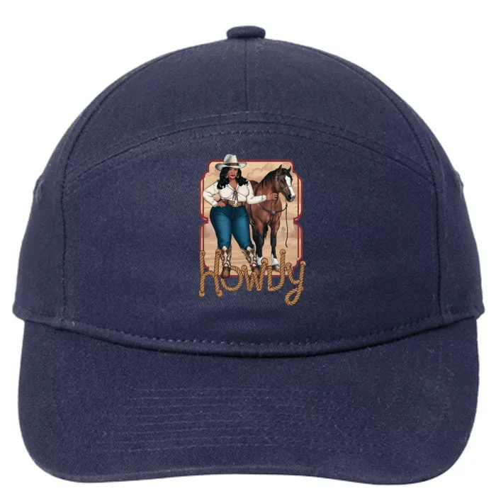 Cow Black Cow Queen African American 7-Panel Snapback Hat