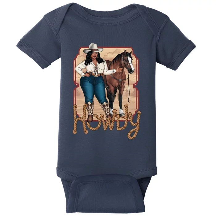 Cow Black Cow Queen African American Baby Bodysuit