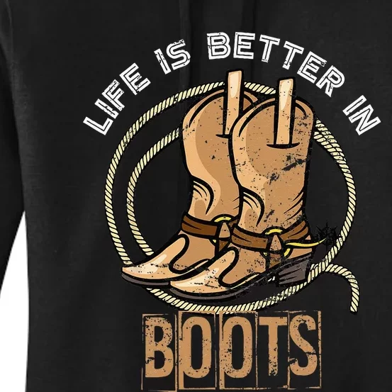 Cowboy Boots Country Cowboy Rodeo Men Gift Western Cowboy Women's Pullover Hoodie