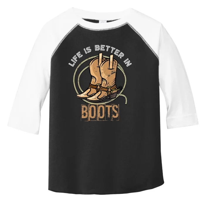 Cowboy Boots Country Cowboy Rodeo Men Gift Western Cowboy Toddler Fine Jersey T-Shirt