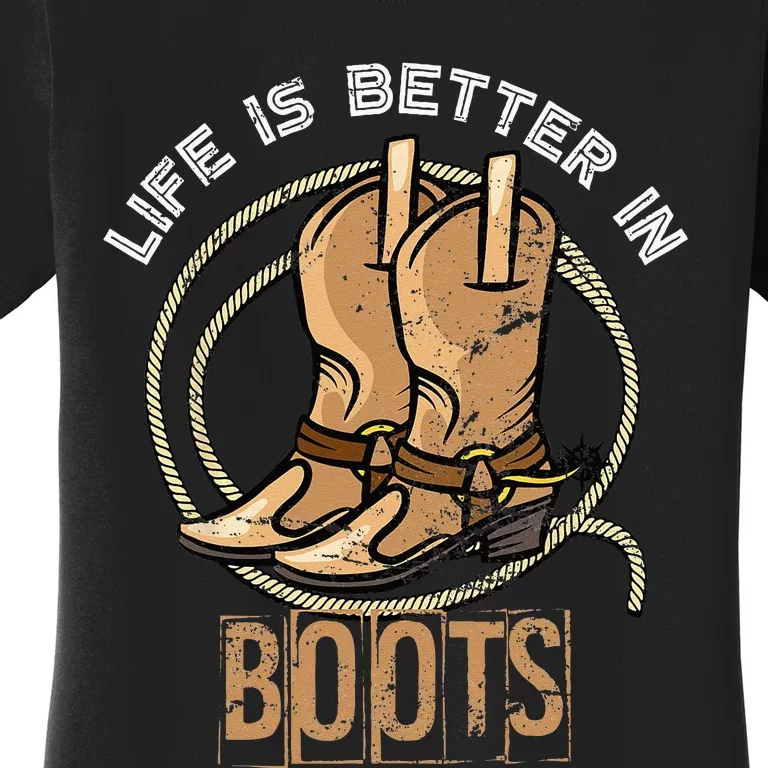 Cowboy Boots Country Cowboy Rodeo Men Gift Western Cowboy Women's T-Shirt