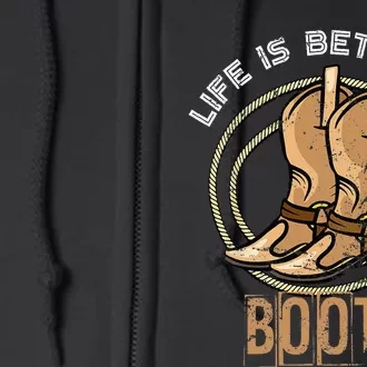 Cowboy Boots Country Cowboy Rodeo Men Gift Western Cowboy Full Zip Hoodie