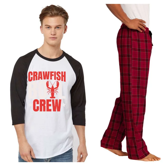 Crawfish Boil Crew Design Funny Crawfish Lover Cajun Season Cool Gift Raglan Sleeve Pajama Set