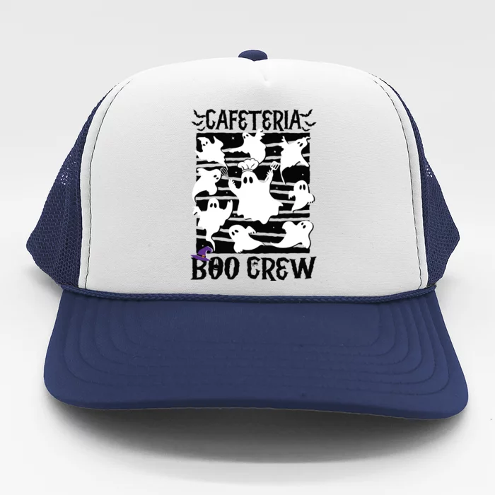 Cafeteria Boo Crew Teacher Lunch Lady Team Spooky Babe Ghost Trucker Hat