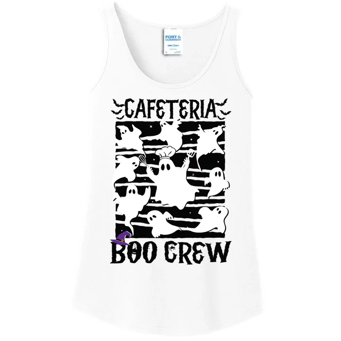 Cafeteria Boo Crew Teacher Lunch Lady Team Spooky Babe Ghost Ladies Essential Tank