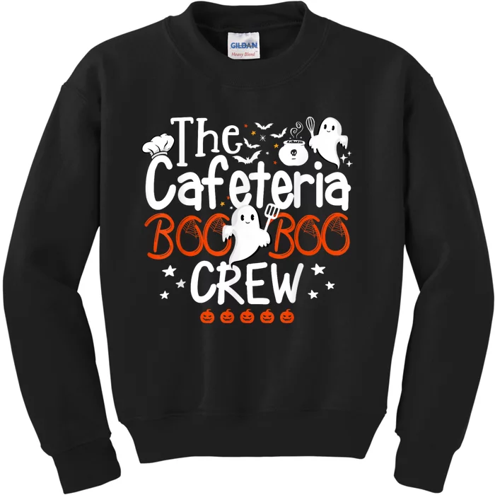 Cafeteria Boo Crew Teacher Lunch Lady Team Spooky Babe Ghost Kids Sweatshirt