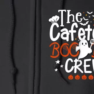 Cafeteria Boo Crew Teacher Lunch Lady Team Spooky Babe Ghost Full Zip Hoodie