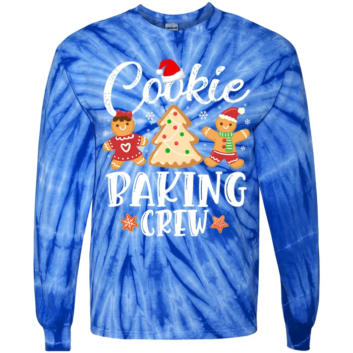 Cookie Baking Crew Funny Christmas Cooking Lover Xmas Pajama Gift Tie-Dye Long Sleeve Shirt