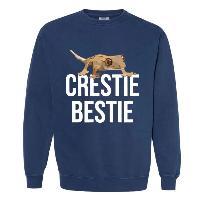 Crestie Bestie Crested Gecko Reptile Lizard Pet Lover Gift TShirt Garment-Dyed Sweatshirt