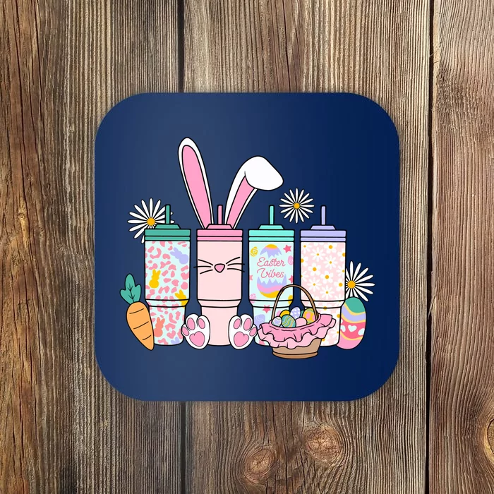 Cute Bunny Cup Lover Easter Day Coaster