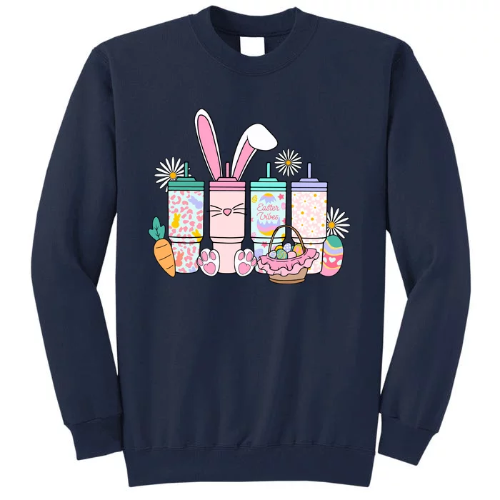 Cute Bunny Cup Lover Easter Day Tall Sweatshirt