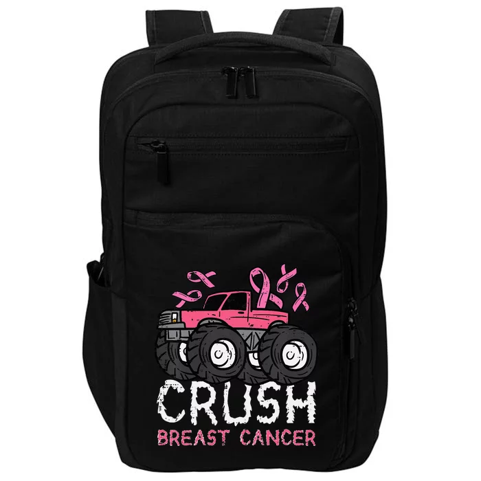 Crush Breast Cancer Awareness Monster Truck Impact Tech Backpack