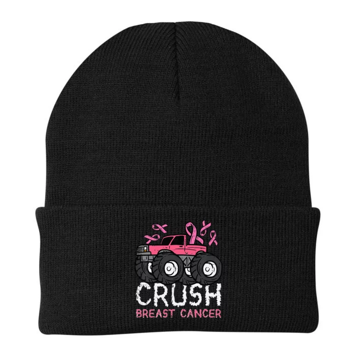 Crush Breast Cancer Awareness Monster Truck Knit Cap Winter Beanie