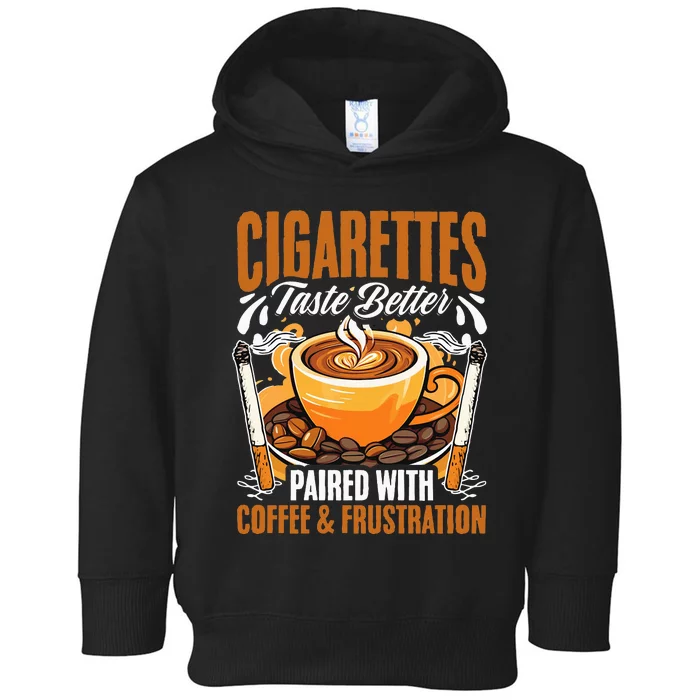 Caffeine Barista Coffee Brew Cigar Smoker Cigarettes Coffee Toddler Hoodie