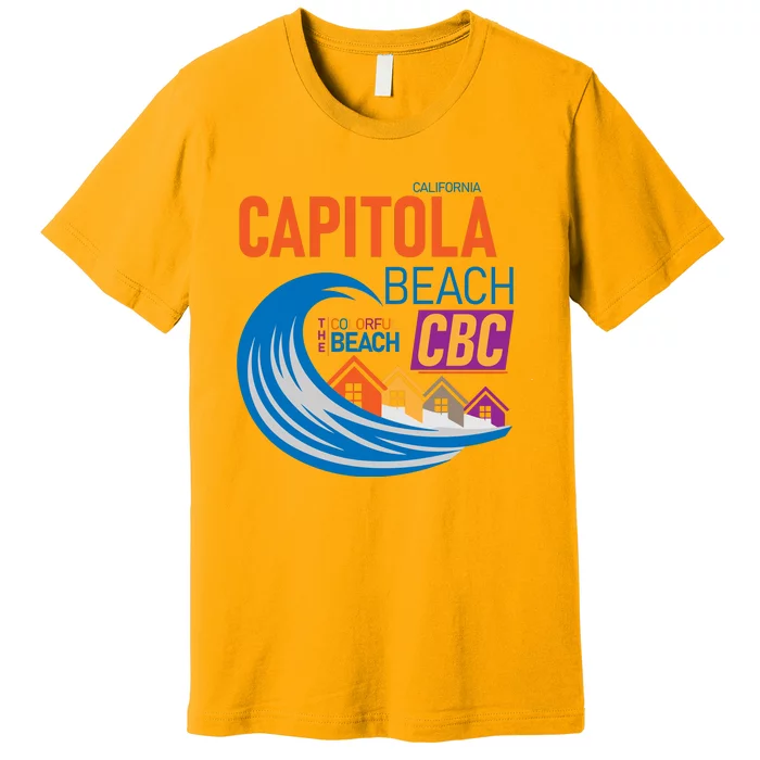 Capitola Beach California The Colorful Beach Premium T-Shirt