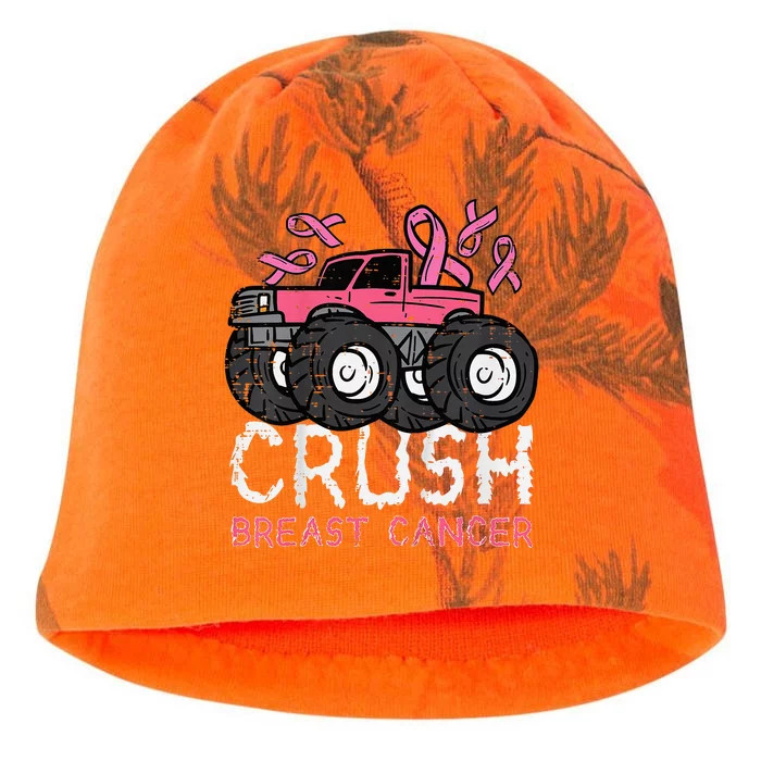 Crush Breast Cancer Awareness Monster Truck Kati - Camo Knit Beanie