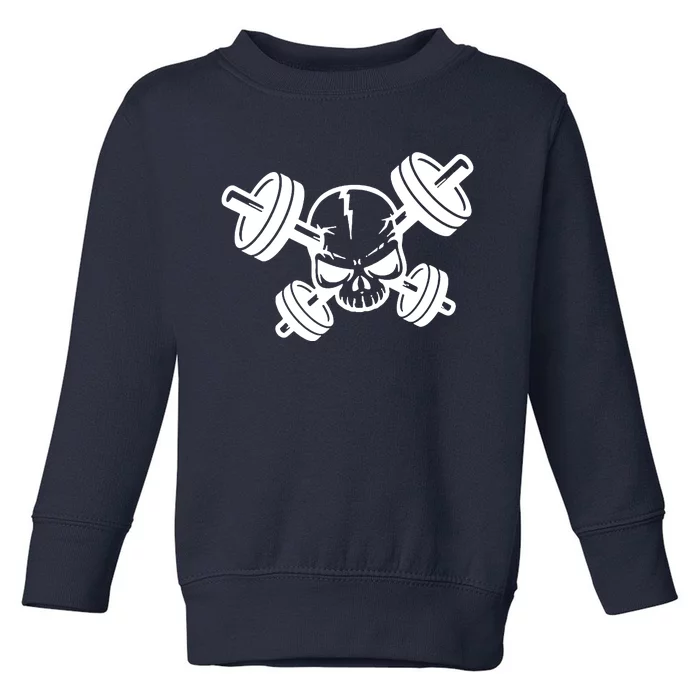 Crossed Barbell Toddler Sweatshirt