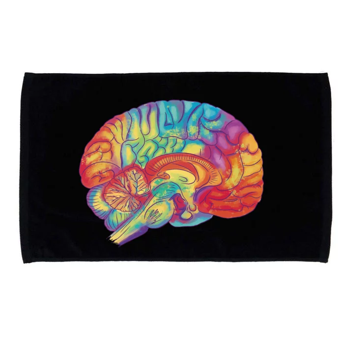 Colorful Brain Microfiber Hand Towel