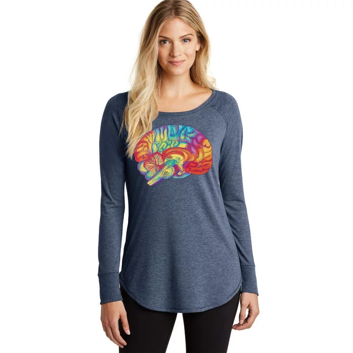 Colorful Brain Women's Perfect Tri Tunic Long Sleeve Shirt