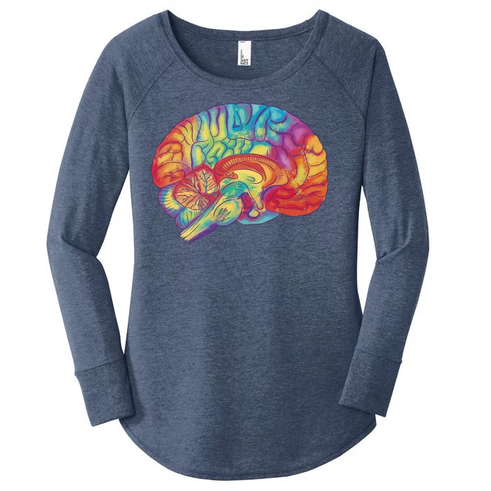 Colorful Brain Women's Perfect Tri Tunic Long Sleeve Shirt