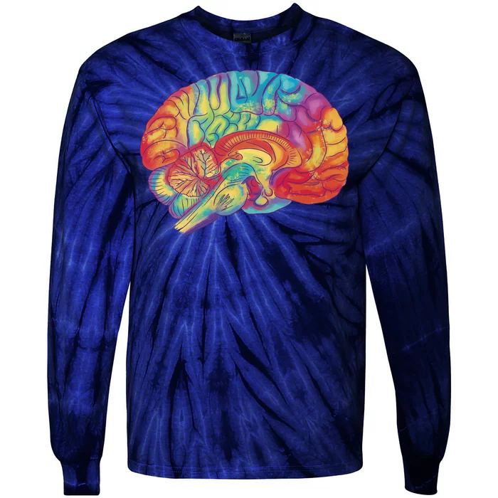 Colorful Brain Tie-Dye Long Sleeve Shirt