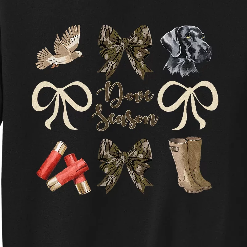 Camo Bow Coquette Dove Season Hunting Dove Hunter Hunt Girl Gift Tall Sweatshirt