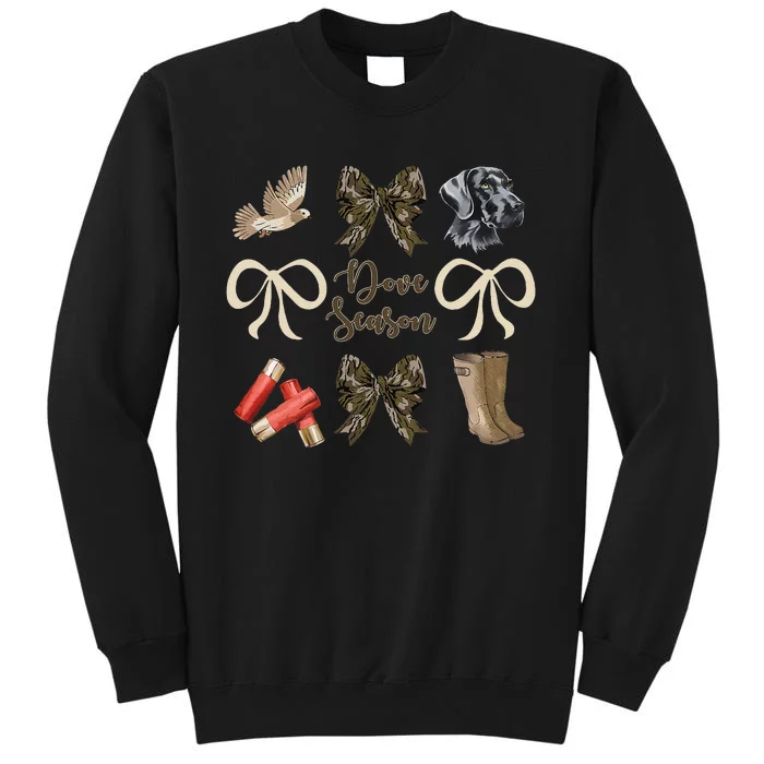 Camo Bow Coquette Dove Season Hunting Dove Hunter Hunt Girl Gift Tall Sweatshirt