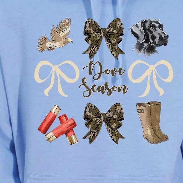 Camo Bow Coquette Dove Season Hunting Dove Hunter Hunt Girl Gift Unisex Surf Hoodie