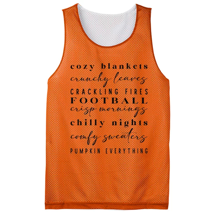 Cozy Blankets Crunch Leaves Football Fall Motif Mesh Reversible Basketball Jersey Tank