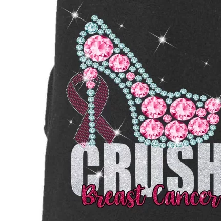 Crush Breast Cancer Cute Sparkly Design Doggie 3-End Fleece Hoodie