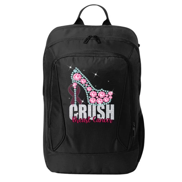 Crush Breast Cancer Cute Sparkly Design City Backpack