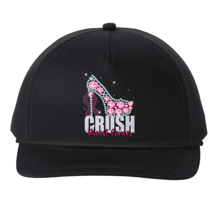 Crush Breast Cancer Cute Sparkly Design Snapback Five-Panel Rope Hat