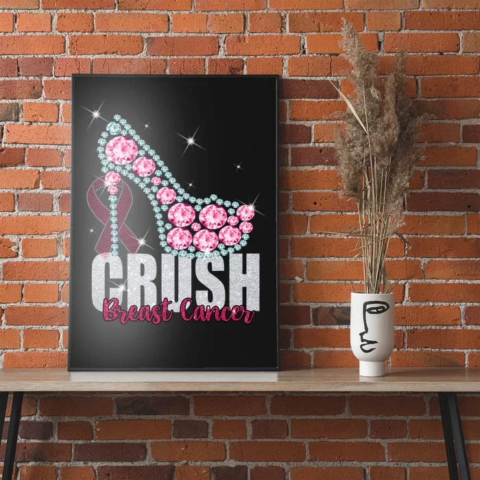 Crush Breast Cancer Cute Sparkly Design Poster