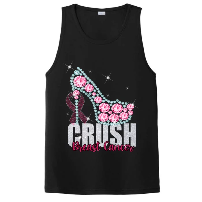 Crush Breast Cancer Cute Sparkly Design Performance Tank