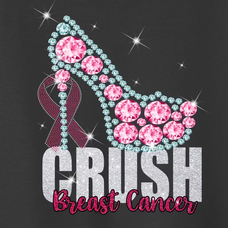 Crush Breast Cancer Cute Sparkly Design Toddler T-Shirt