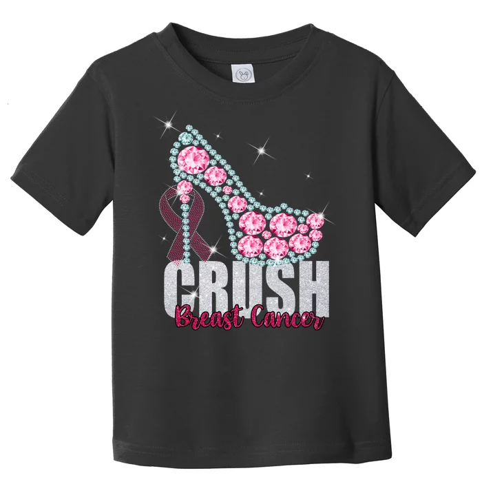 Crush Breast Cancer Cute Sparkly Design Toddler T-Shirt