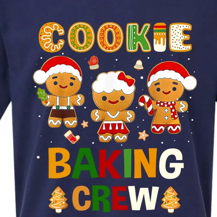 Cookie Baking Crew Christmas Santa Family Gingerbread Gift Sueded Cloud Jersey T-Shirt