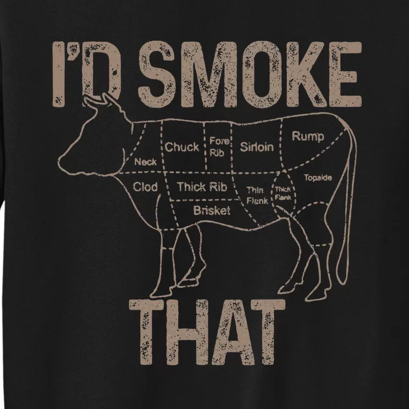 Chef Butcher Cook Bbq ID Smoke That Cow Beef Sweatshirt