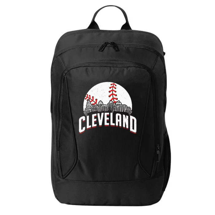 Cleveland Baseball Cityscape Skyline Retro Fan City Backpack