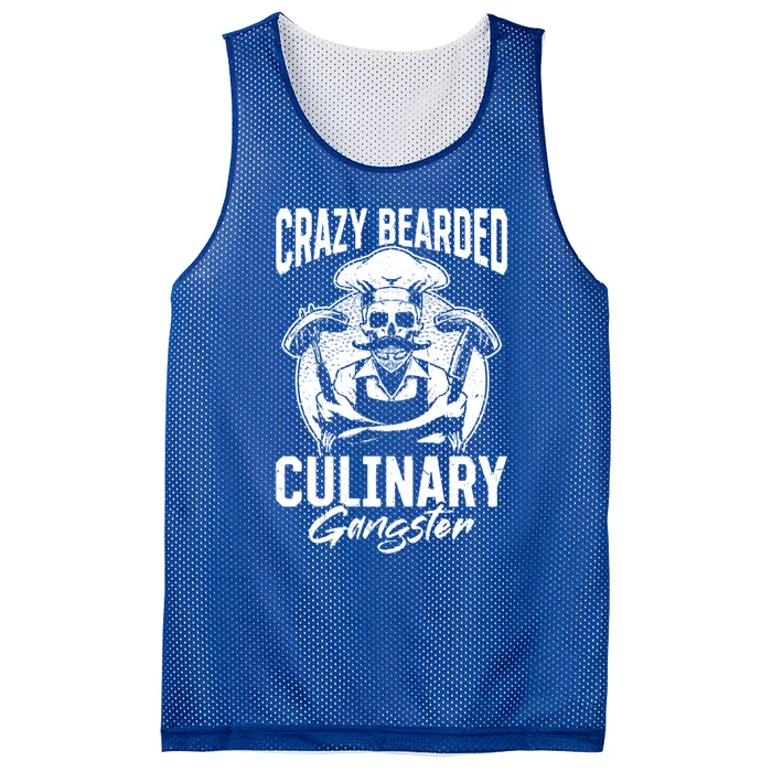 Crazy Bearded Culinary Gangster Culinary Kitchen Cooking Gift Mesh Reversible Basketball Jersey Tank