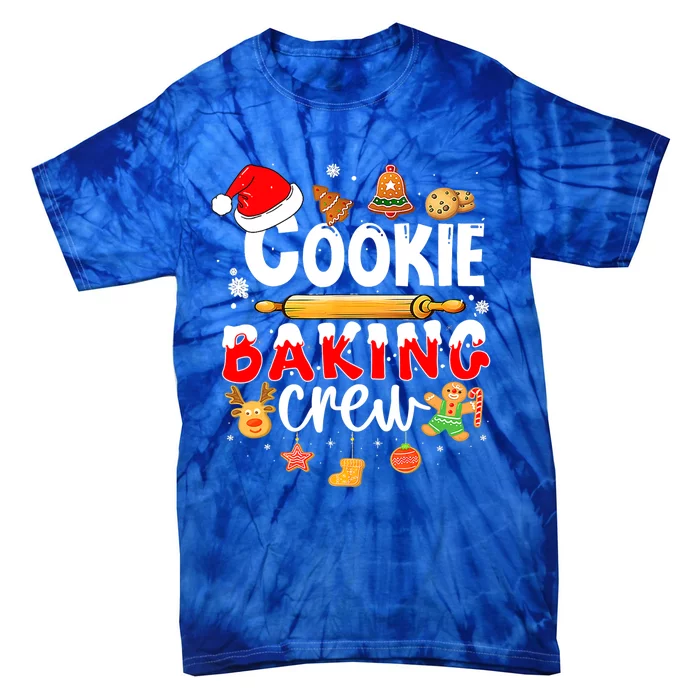 Cookie Baking Crew Funny Christmas Cooking Lover Xmas Pajama Gift Tie-Dye T-Shirt