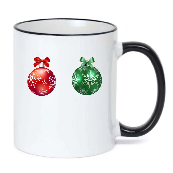 Christmas Balls Black Color Changing Mug