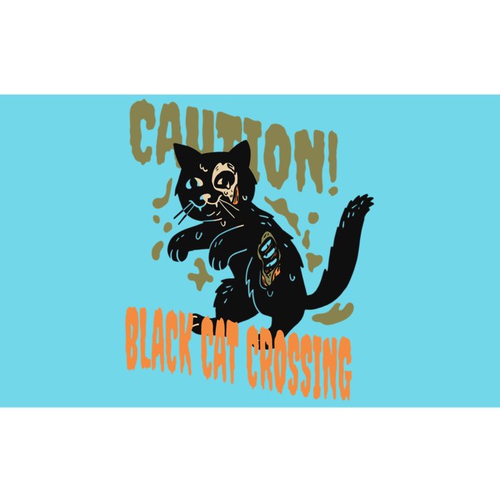 Caution Black Cat Crossing Scary Spooky Halloween Cute Gift Bumper Sticker