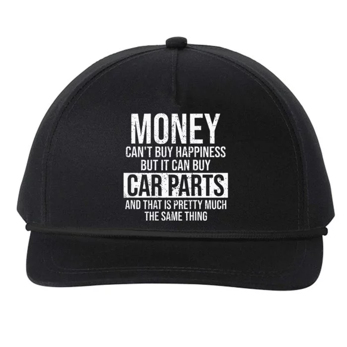 Can Buy Car Parts Funny Car Guy Car Lover Auto Mechanic Gift Snapback Five-Panel Rope Hat