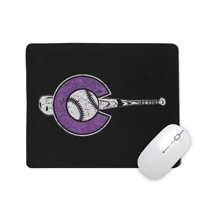 Colorado Baseball Colorado State Flag And Baseball Mousepad