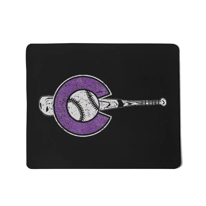 Colorado Baseball Colorado State Flag And Baseball Mousepad