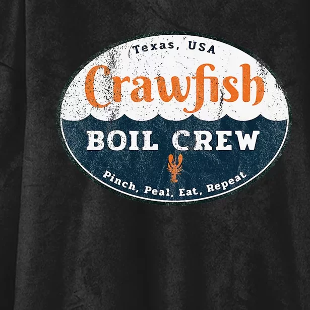 Crawfish Boil Crew Louisiana Retro Food Festival Crayfish Hooded Wearable Blanket