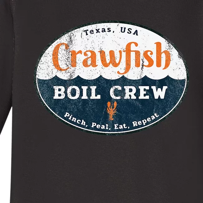 Crawfish Boil Crew Louisiana Retro Food Festival Crayfish Baby Long Sleeve Bodysuit