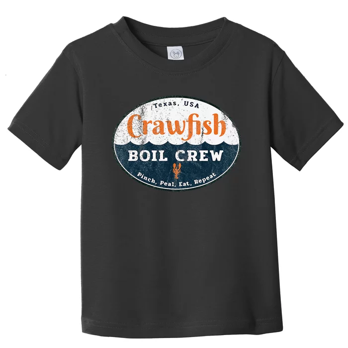 Crawfish Boil Crew Louisiana Retro Food Festival Crayfish Toddler T-Shirt