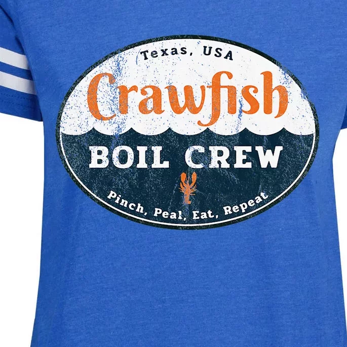 Crawfish Boil Crew Louisiana Retro Food Festival Crayfish Enza Ladies Jersey Football T-Shirt